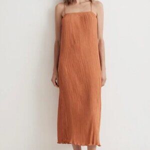 Madewell Goldie Dress In Plisse Sunset Haze Women’s Size 4